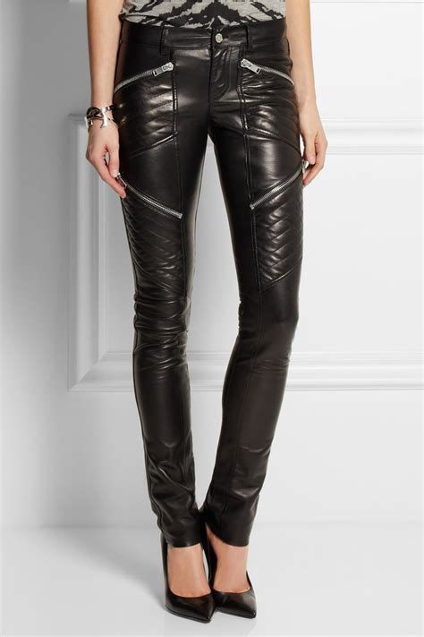 saint laurent leather trousers